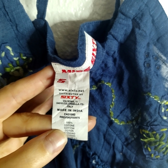 Miss sixty Y2K silk embroidered cami Top Sz S - Picture 4 of 7